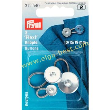 311540 Flexi-knopen lus 10-15-19mm 5x3 zilver