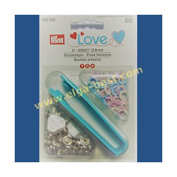 390700 Prym Love drukknp jersey MS 8mm 5x21 assorti