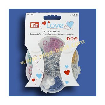 390740 Prym Love drukknopen jersey MS 8mm 3x60 assorti