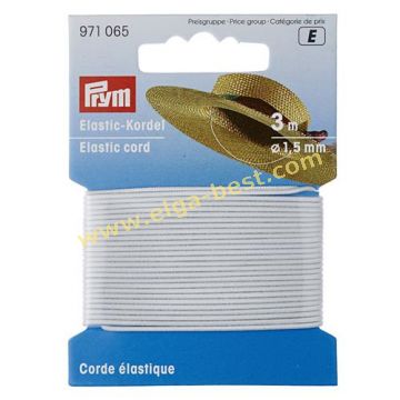 971065 Elastisch koord 1,5mm 3m 5x wit