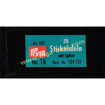 124131 Borduurnaald staal mp Nr.16 1,60x55mm 25x zilver