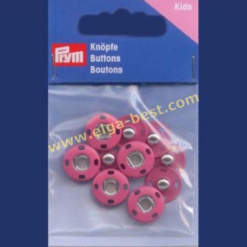 341905 Aannaaidrukknoop metaal 14mm 3x5 fuchsia