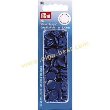 393116 Drukknoop colorsnaps 12,4mm 5x30 kobalt blauw