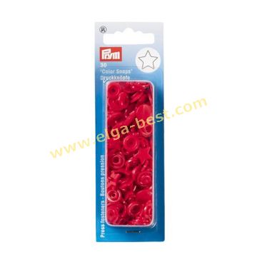 393238 Drukknoop colorsnaps 12,4mm 5x30 ster rood