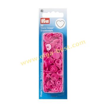 393347 Drukknoop colorsnaps 12,4mm 5x30 hart pink