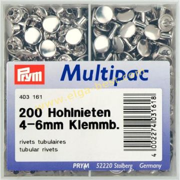 403161 Holnieten MS 4-6mm 200x zilver