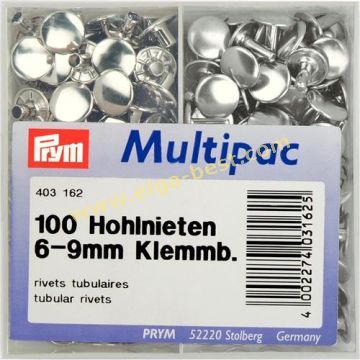 403162 Holnieten MS 6-9mm 100x zilver