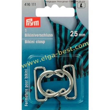 416111 Bikini-ceintuursluiting lusvorm 25mm 5x1 zilver