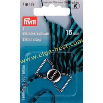 416126 Bikini-ceintuursluiting haak 15mm 5x1 zilver