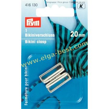 416130 Bikini-ceintuursluiting haak 20mm 5x1 zilver