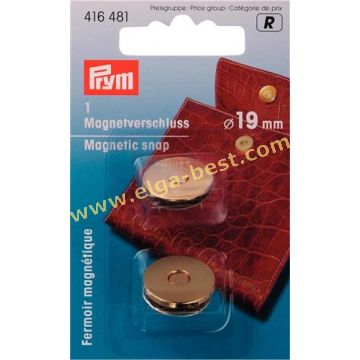 416481 Magneetsluiting 19mm 5x1 goud