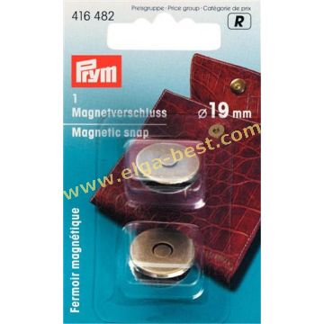 416482 Magneetsluiting 19mm 5x1 oud Messing