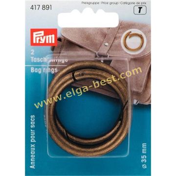 417891 Ringen voor tassen 35mm 5x2 oud Messing