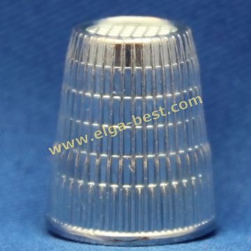 431841 Vingerhoed zinkdruk verchroomd  18mm 10x zilver