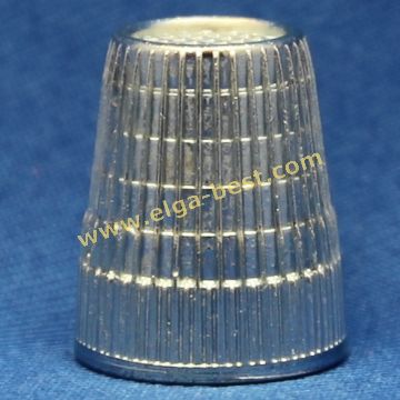 431842 Vingerhoed zinkdruk verchroomd  17mm 10x zilver