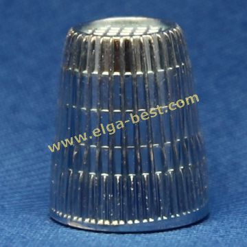 431845 Vingerhoed zinkdruk verchroomd  15mm 10x zilver