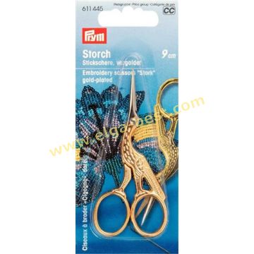 611445 Professional borduurschaar ooievaar 9cm 3,5inch 1x