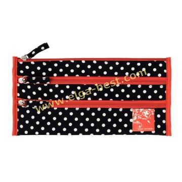 612176 Sorteer-clutch polka dots zwart wit