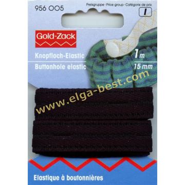 956005 knoopsgaten elastiek 15mm 1m 5x zwart