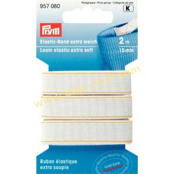 957080 Bandelastiek extra zacht 15mm 2m 5x wit