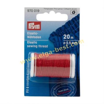 970019 Elastisch naaigaren 0,5mm 20m 5x rood