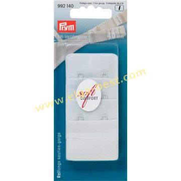 992140 Bh-verlengstuk soft 3x2 haken 40mm 5x1 wit