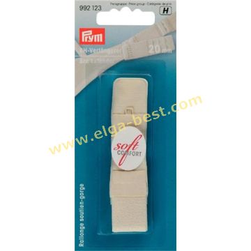 992123 Bh-verlengstuk soft 3x1 haak 20mm 5x1 champagne