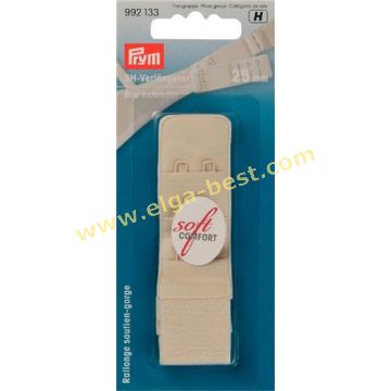 992133 Bh-verlengstuk soft 3x2 haken 25mm 5x1 champagne