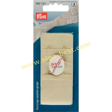 992143 Bh-verlengstuk soft 3x2 haken 40mm 5x1 champagne