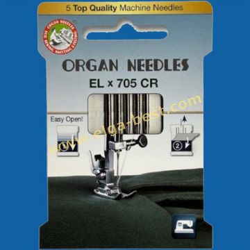 Organ needle Elx705 CR Chromium