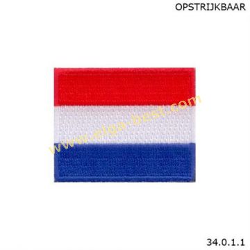 U1133 embroider label dutch flag